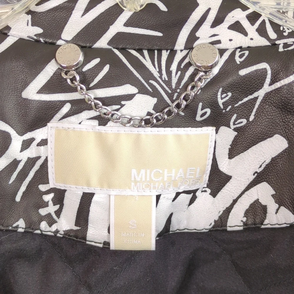 MK Graffiti Moto Jacket 100% Lamb Leather